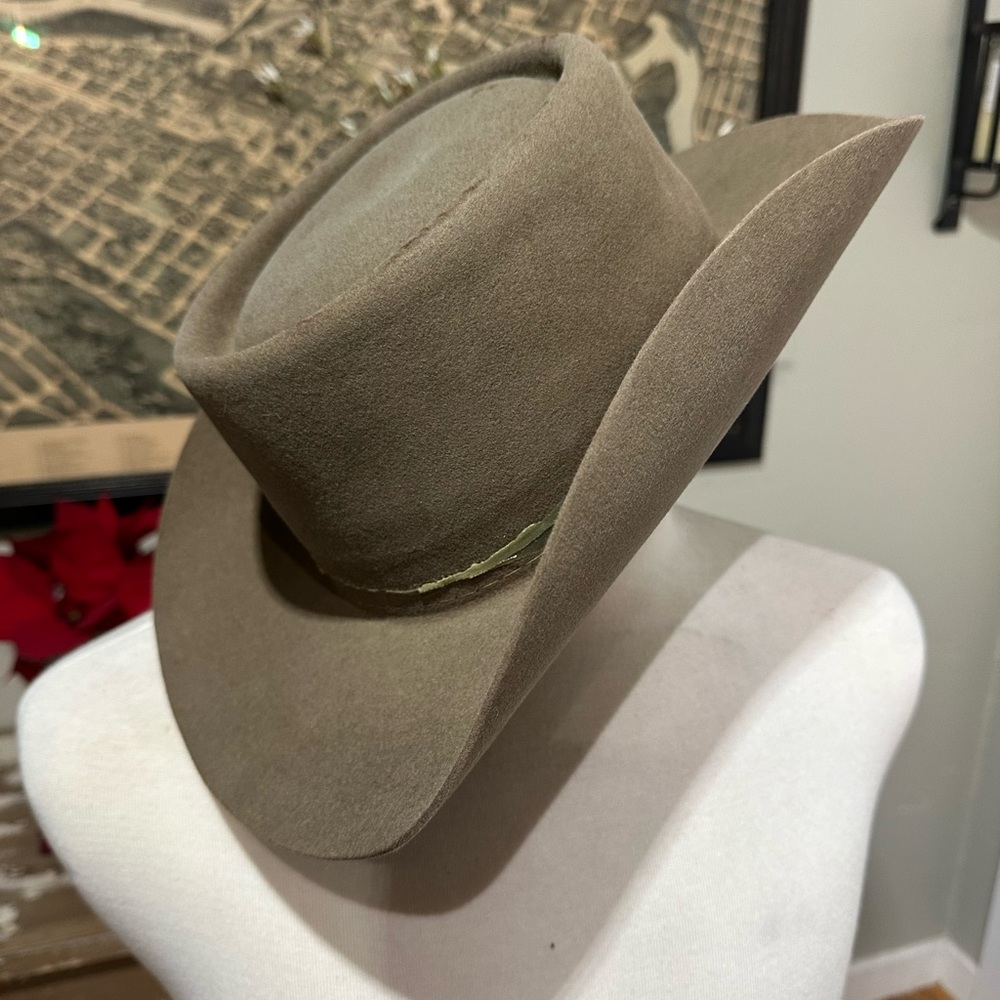6 7/8 Vintage Stetson 3x Beaver Beige Western Cowboy Hat